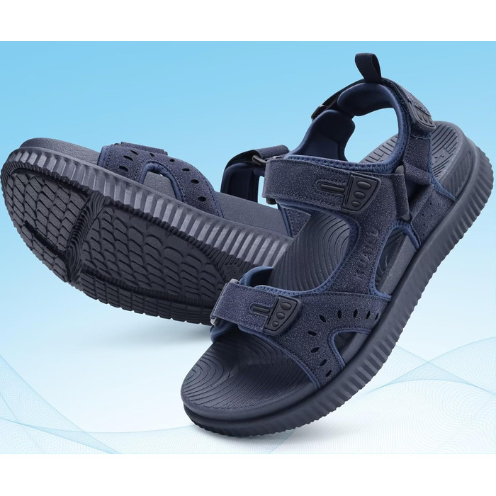 Чоловічі сандалі KuaiLu для трекінгу та відпочинку, ортопедичні, сині, розмір 42 EU