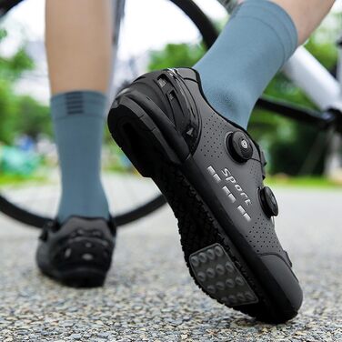 Велосипедні шкарпетки для чоловіків та жінок, шкарпетки для шосе, дихаючі велосипедні шкарпетки, для занять велоспортом в приміщенні, антиковзаючі, унісекс (сірий, 44 EU)