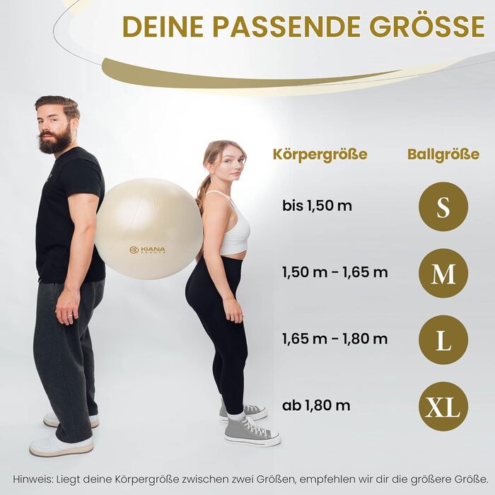 Фітбол для фітнесу та йоги з накачуванням, 4 розміри, німецька розробка, з поверхнею з ніпельками, XL (180+ см), L (до 180 см), з насосом та планом тренувань