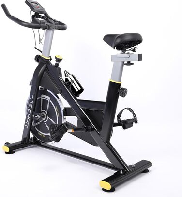 Фітнес-велотренажер TechFit з маховиком 8 кг, 99 рівнів опору, регульоване сидіння/кермо, датчик пульсу, тримач для планшета, до 120 кг, ергономічні педалі, для початківців та професіоналів