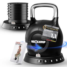 Набір гирь NEOLYMP 2-20 кг, 7-в-1, регульовані для тренувань вдома, з міцною сталевою ручкою