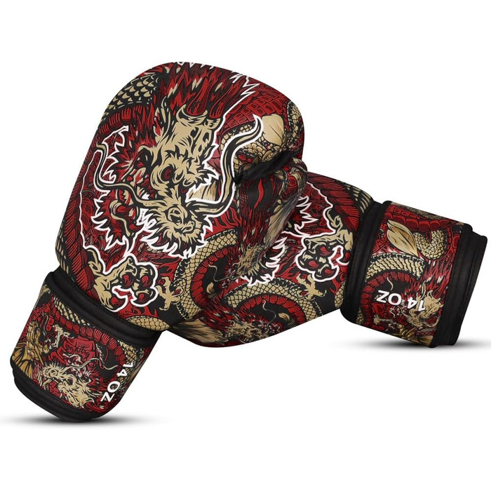 Боксерські рукавички BUDDHA FIGHT WEAR Dragon для тренувань і спарингів з муай-тай та кікбоксингу, унісекс, декілька кольорів, вага 300-360 г
