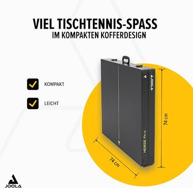 Стіл для пінг-понгу JOOLA Midsize, сучасний дизайн, сітка в комплекті, чорний/зелений