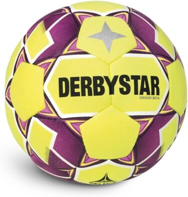 М'яч для футзалу Derbystar Indoor Beta v24 жовто-фіолетовий, розмір 4, 5