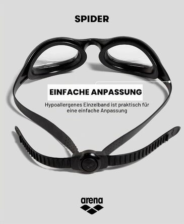 Окуляри для плавання ARENA Spider Anti-Fog Unisex (дорослі), з UV-захистом, силіконовими ущільнювачами (блакитні, smoke-mint-black)