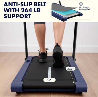 Бігова доріжка Squatz 2-in-1 Walking Pad для ходьби та бігу, синя