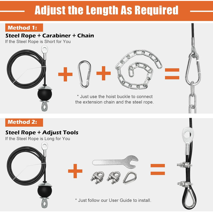 Система тросового навантаження SERTT для тренажерного залу: для біцепса, трицепса, плечей, спини та тренування передпліч. Підходить для тренажерів для присідань, гаражів.