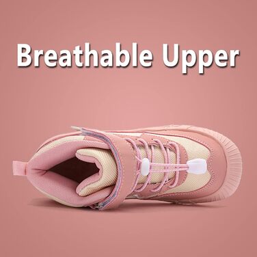 Дитячі трекінгові черевики FLIOZY - рожеві, легкі, дихаючі, з антиковзкою підошвою. Підходять для хлопчиків та дівчаток, розмір 27 EU.