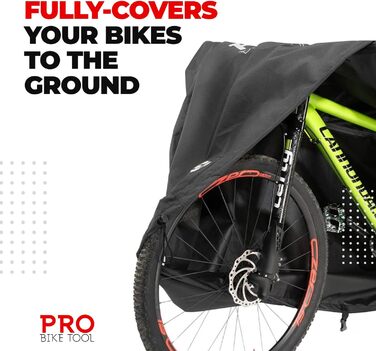 Покриття для велосипеда Outdoor велике – міцний матеріал Ripstop, водонепроникний, захист від УФ-променів для всіх погодних умов. Підходить для гірських, 29er, шосейних, круїзерів та гібридних велосипедів