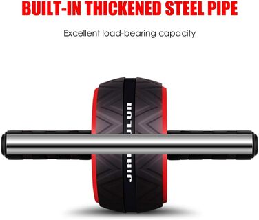 Ролер для пресу з подвійними колесами, комплект з килимком для колін. Тренажер для пресу, допомога у схудненні, фітнес, тренування, білий