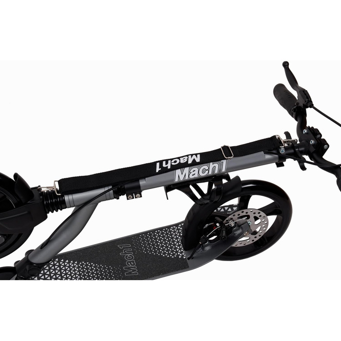 Самокат Mach1 ALU City Roller складаний, колеса 145-250 мм, для дорослих і дітей, алюмінієвий, великі колеса XXL