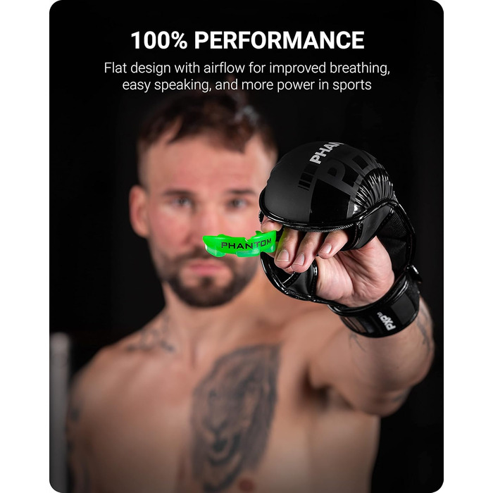 Капа спортивна Phantom Athletics для боксу, єдиноборств, дорослих - неоново-зелена