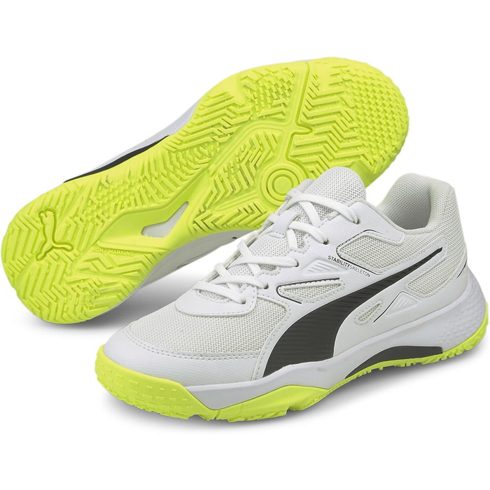 Дитячі кросівки PUMA Solarflash Jr для легкої атлетики (33 EU, білий/блакитний)