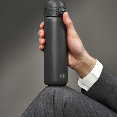 Термос-бутилка Ion8 OneTouch 2.0, 500 мл, нержавіюча сталь, вакуумна ізоляція, не протікає, зручна кришка, сіра