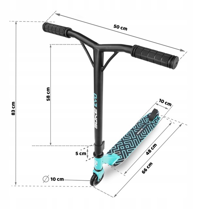 Трюковий самокат SOKE EVO ABEC-9 100mm STUNT