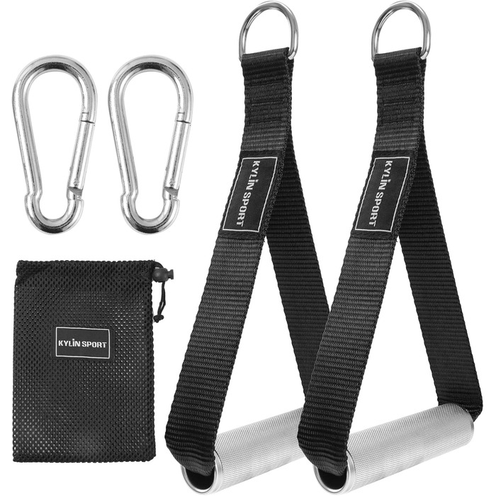 Набір аксесуарів для тренажерів KYLIN SPORT: гумки, ручки, карабіни, ремені, фітнес-петлі