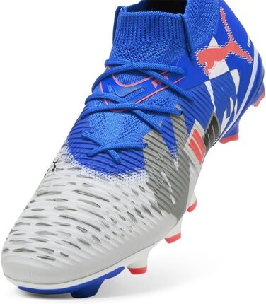 Футбольні бутси PUMA Future 8 Match FG/AG для унісекс, білий/чорний/червоний, розмір 39 EU