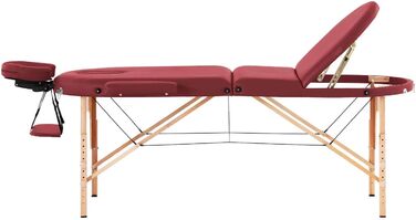 Складаний масажний стіл Physa Colmar RED, червоний, масажна кушетка, переносна масажна ліжко