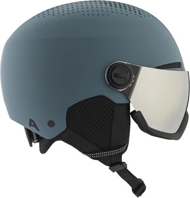 Чоловічий лижний шолом Alpina Arber Visor Q-Lite, жорсткий корпус, синій, розмір 54-58