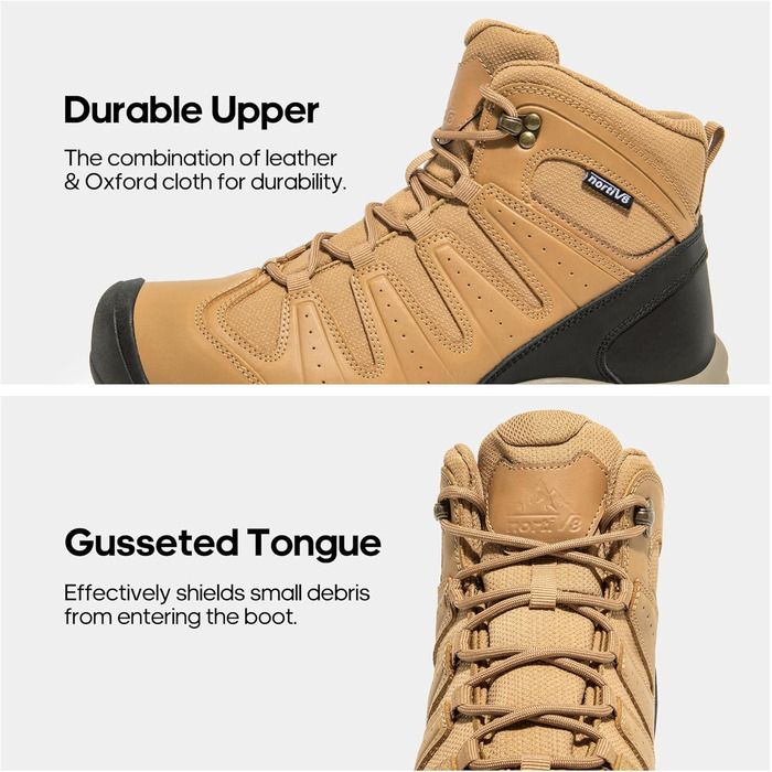 Чоловічі трекінгові черевики NORTIV 8, водонепроникні, пісочний, 42 EU