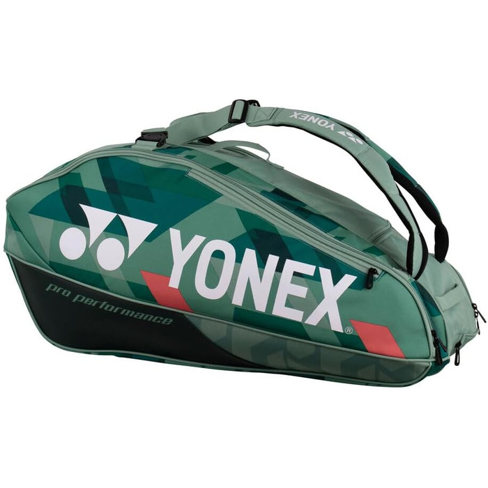 Сумка для ракеток YONEX Pro на 10 штук, зелено-оранжева