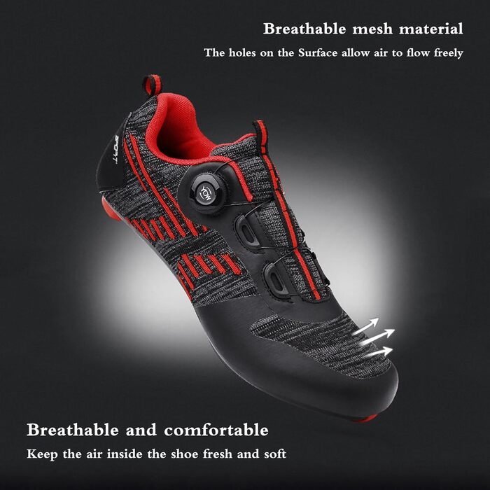 Чоловічі велотуфлі для шосе та MTB, чорний колір, розмір 46 EU