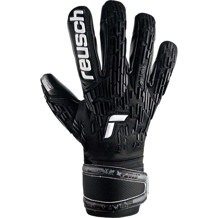 Воротарські рукавички Reusch Attrakt Freegel Infinity, унісекс, чорні, розмір 10.5, з дуже добрим зчепленням і внутрішнім швом