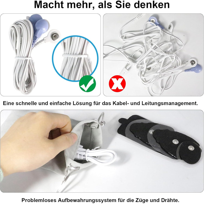 Апарат для терапії болю TENS EMS, електроспур з 36 програм, 12 електродів, для зняття болю