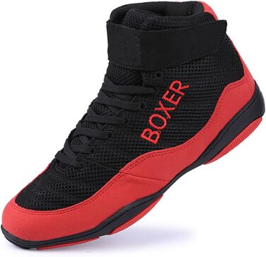 Дитячі боксерські кросівки для занять боксом, боротьбою та пауерліфтингом. Зручні, легкі, з гумовою підошвою, дихаючі. Для хлопчиків та дівчаток, чоловіків та жінок. Розмір 33 EU, червоні.