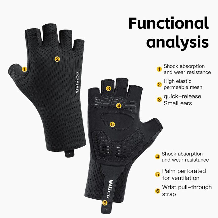 Професійні велосипедні рукавички – дихаючі, амортизуючі, з силіконовими вставками на долонях для катання, альпінізму та активного відпочинку. Чорний, розмір L