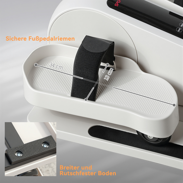 Компактний еліптичний тренажер SPORTNOW для дому під стіл. Електричний крос-тренажер з 12 рівнями швидкості та 7 рівнями опору.