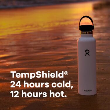 Термобутилка HYDRO FLASK 532 мл з нержавіючої сталі, вакуумна, спортивна, із широкою горловиною, кришкою Flex Cap та ремінцем, Laguna, підходить для посудомийки