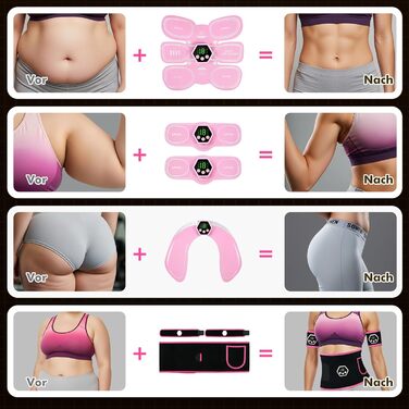 Електричний тренажер EMS для пресу та всього тіла, 6 режимів, 19 інтенсивностей