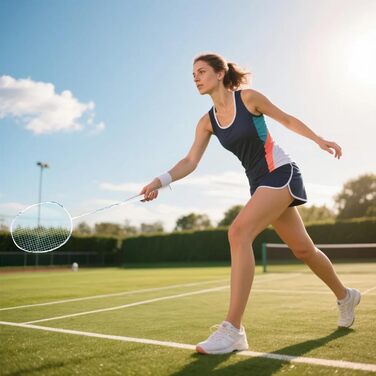 Набір для бадмінтону Federball: 2 ракетки, 2 волани, сумка. Вага 82г, карбон. (FD01)