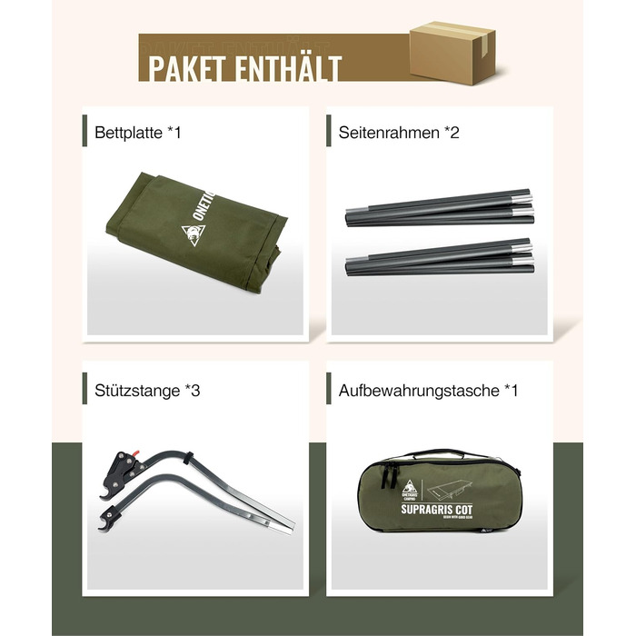 Килимок для кемпінгу OneTigris SUPRAGRIS Ranger: розкладний, легкий, для відпочинку на природі (190 x 70 x 18 см)