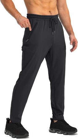 Чоловічі бігові кросівки з повітряною подушкою, дихаючі, для тенісу, модні, з антиковзаючою підошвою, для тренувань, відпочинку, спорту, фітнесу, подорожей, комфортні, чорні, 42 EU