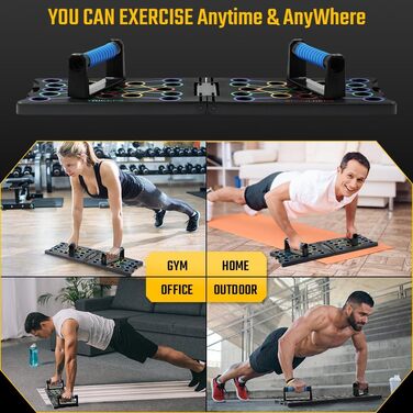 Флінтронік Тримачі для віджимань, дошка для віджимань, складані, портативні, багатофункціональні, для тренувань всього тіла, 24 в 1