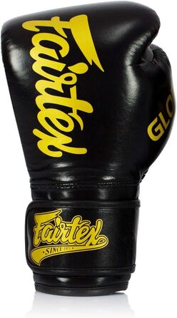 Боксерські рукавички Fairtex X Glory 16oz, шкіряні, чорні, для кікбоксингу, муай-тай, спарингу, ручна робота, офіційні Glory Kickboxing, Тайланд