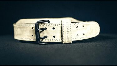 Пояс для важкої атлетики Nubuck 10 см L, бежевий, для пауерліфтингу, бодібілдингу та фітнесу