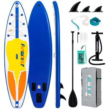 Надувне SUP-борд FunWater: комплект з аксесуарами (весло, насос, рюкзак, лінія, водонепроникний мішок)