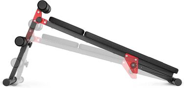 Складана лавка для тренувань Marbo Sport MH-L104 2.0, чорна, виробництво ЄС