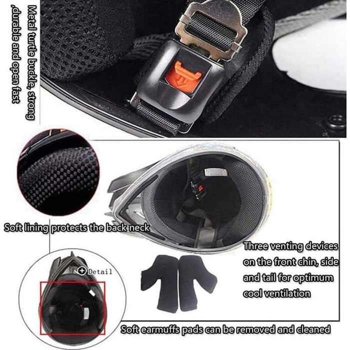 Шолом мотокросовий унісекс, повний захист обличчя, для мотогонщиків, MTB, ATV, картинг, скутер, квадроцикл, дорослий, червоний, розмір M (54~55 см)