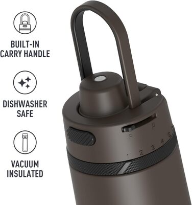 Термос-пляшка THERMOS ALTA, нержавіюча сталь, 680 мл, чорна