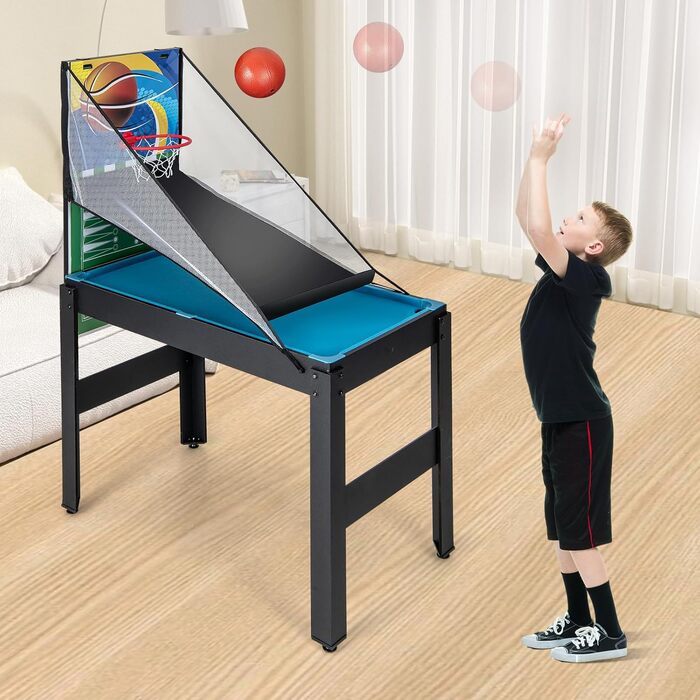 COSTWAY 15-в-1 ігровий стіл для дітей та дорослих: футбол, хокей, більярд, теніс, боулінг, шашки, шахи та інші ігри