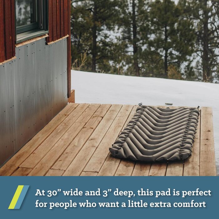 Каремат Klymit Static V Luxe Extra Wide 76 см для кемпінгу, туризму та походів 198x76x7.6 см