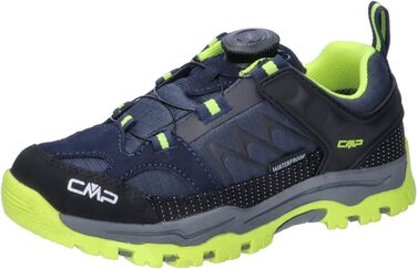 Дитячі трекінгові черевики CMP Kiruna FITGO WP, розмір 37 EU, синьо-жовтий флуоресцентний