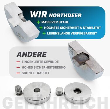 Регульовані сталеві гантелі Northdeer STAHL, ультракомпактні, 2,5-25 кг, з пінною ручкою для дому