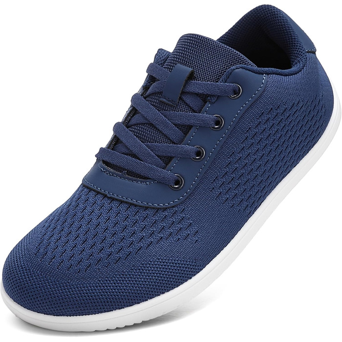 Легкі та зручні кросівки для бігу та тренувань Barfußschuhe: дихаючі, з широкою передньою частиною, антиковзаючі, для чоловіків та жінок (36 EU, Темно-синій)