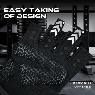 Фитнес-рукавички BEAST RAGE: дихаючі, для чоловіків та жінок, важке підняття, бодібілдинг, тренування, неслизькі, кросфіт, силові тренування, велоспорт (XL, Чорний)