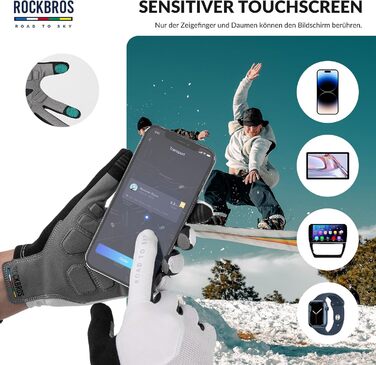 Велосипедні рукавички ROCKBROS Road to Sky: дихаючі рукавички з сенсорним екраном для MTB, шосе та гірського велосипеда, чоловічі та жіночі, зелені (L, білий)